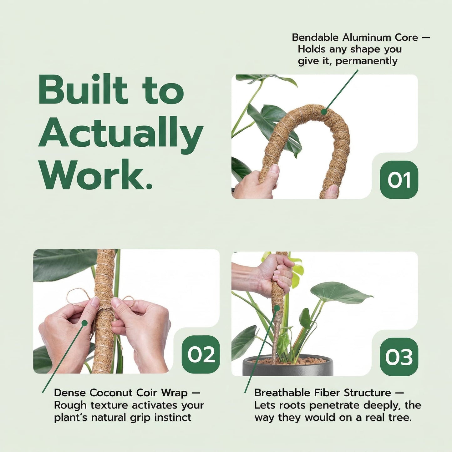 Bendable Coconut Coir Plant Pole